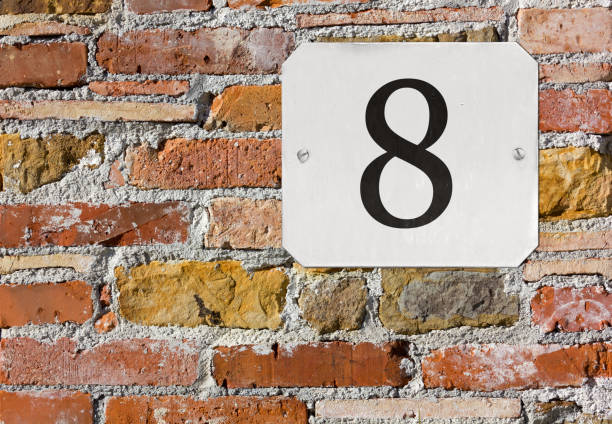 istock Number 8 Street Number on a Brick Wall 859083920