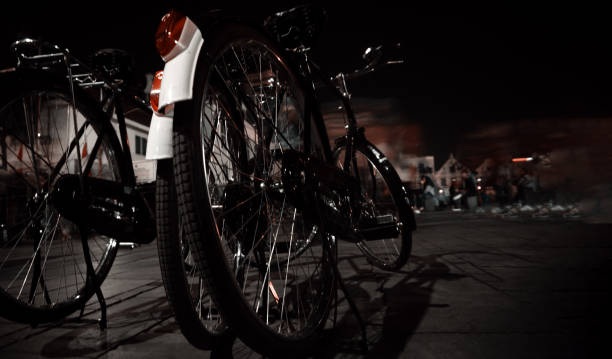 Bicycle  Against The Light. Urban scene