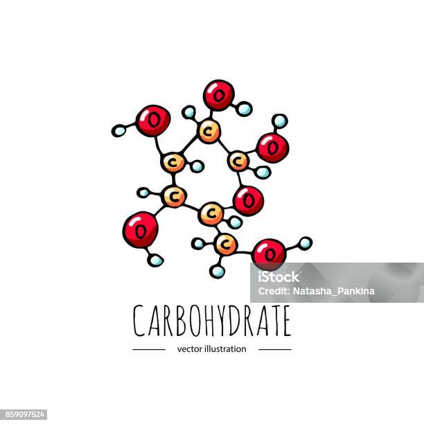 Ilustración de Pérdida De Peso y más Vectores Libres de Derechos de Molécula - Molécula, Hidratos de carbono, Carbohidrato