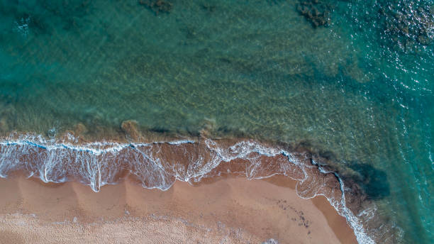 istock Aerial photo of empty beach 859111764