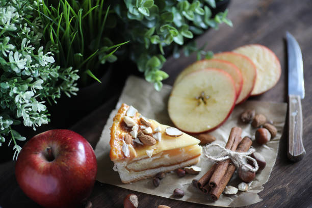 istock Delicious pastry with cinnamon and fruit 859111820