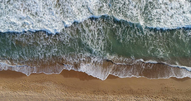 istock Aerial photo of empty beach 859112118