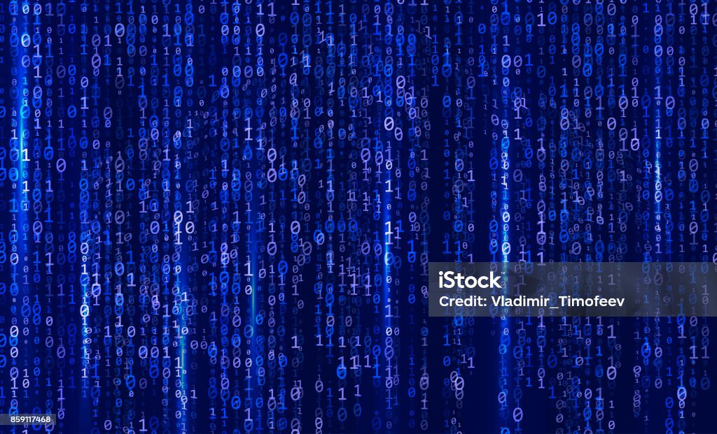 Abstract Technology Background Computer Binary Code Matrix Programming ...