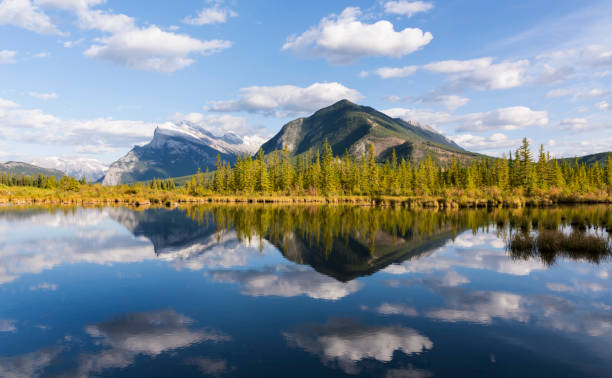 istock Mountains Reflecting in Vermillion Lkae 859125588