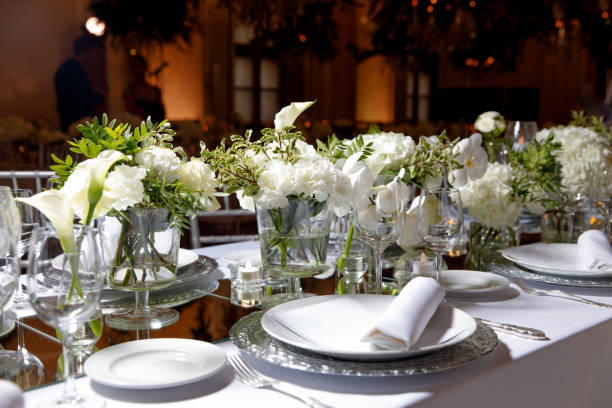 istock white color flower arrangement 859126332
