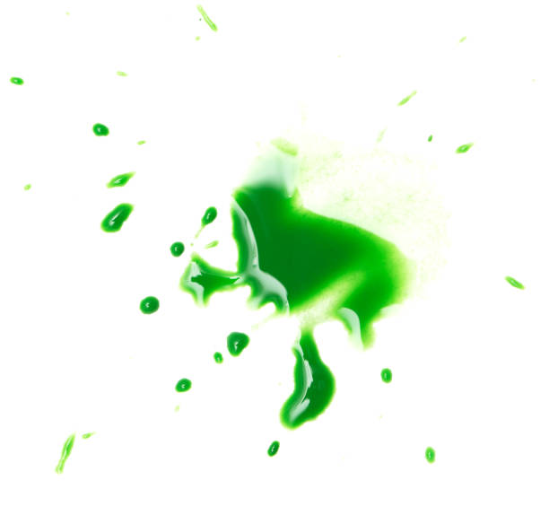istock green spot blotch on white background 859129856