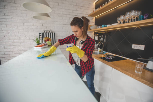 istock Angry cleaning woman 859132994