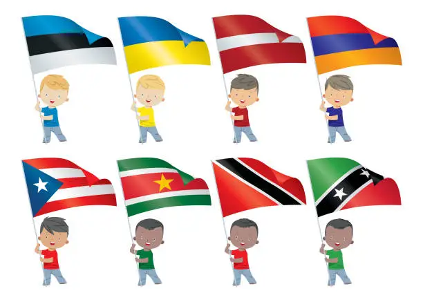 Vector illustration of world flags