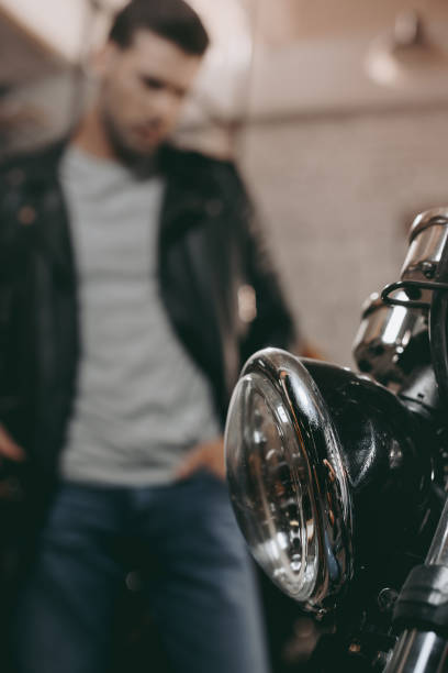 istock headlight of classic motorcycle 859136070