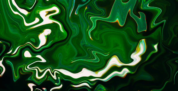 istock Bright green marble abstract background. Marbling digital illustration. 859138926