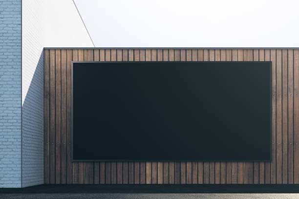 istock Wooden exterior with signboard front 859139262