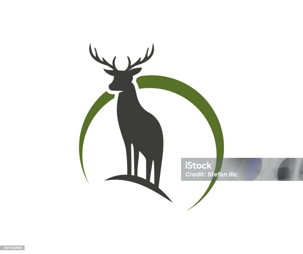 Icône de cerf - clipart vectoriel de Famille du cerf libre de droits