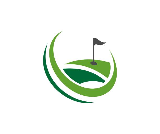 ilustrações de stock, clip art, desenhos animados e ícones de golf icon - golf hole ball grass