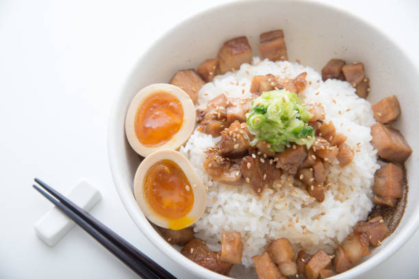 istock japanese grilled pork rice bowl 859153186