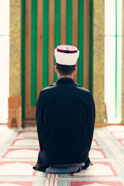 istock Religious muslim man praying inside the mosque 859171386