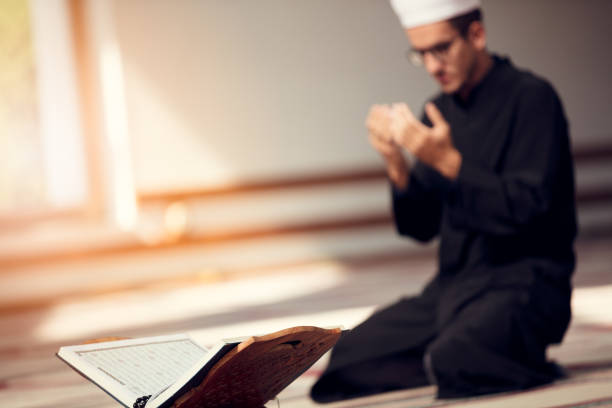 istock Religious muslim man praying inside the mosque 859171416