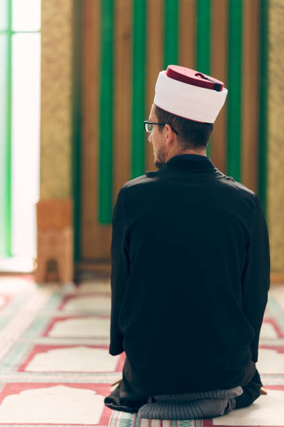 istock Religious muslim man praying inside the mosque 859173608