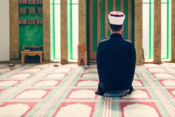 istock Religious muslim man praying inside the mosque 859173632