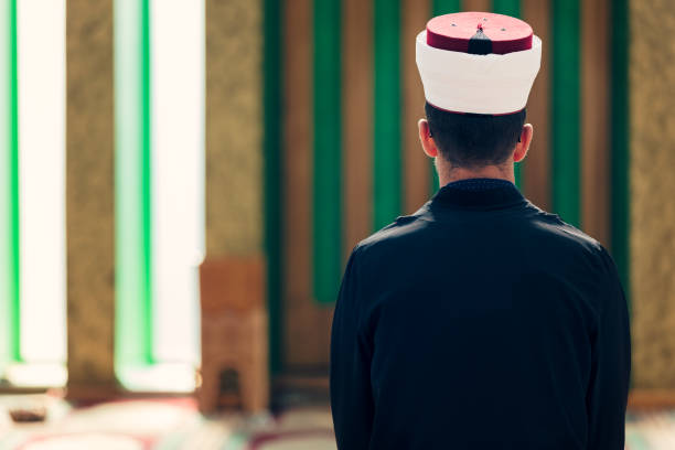 istock Religious muslim man praying inside the mosque 859173742