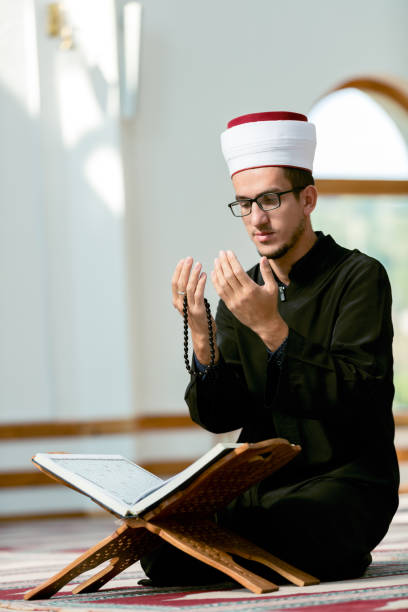 istock Religious muslim man praying inside the mosque 859173994