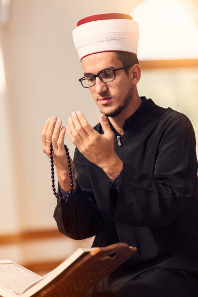 istock Religious muslim man praying inside the mosque 859176388