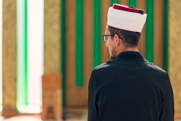 istock Religious muslim man praying inside the mosque 859176416