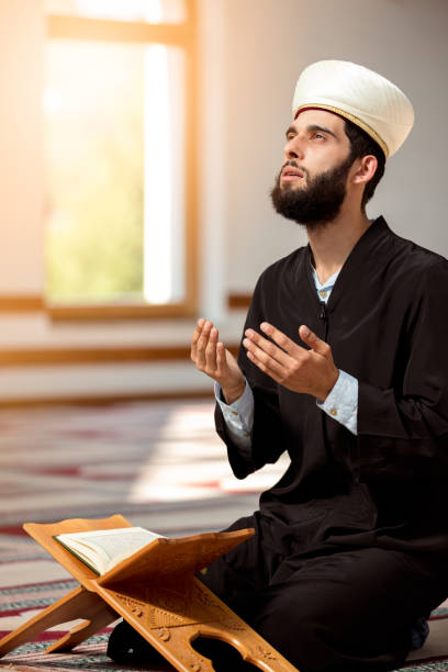 istock Religious muslim man praying inside the mosque 859176526