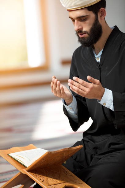 istock Religious muslim man praying inside the mosque 859176664