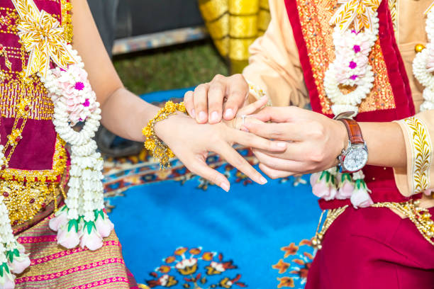 istock Thai wedding, Thai tradition wedding watering relaunch Wedding Ceremony Thailand. 859177108
