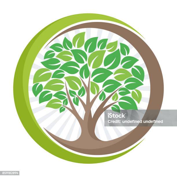 Tree Icon Icon With The Meaning Of Growing Developing Or Managing The Green Environment Stock Illustration - Download Image Now