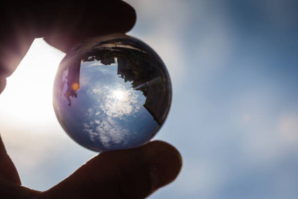istock The sky reflected in the crystal ball 859186416