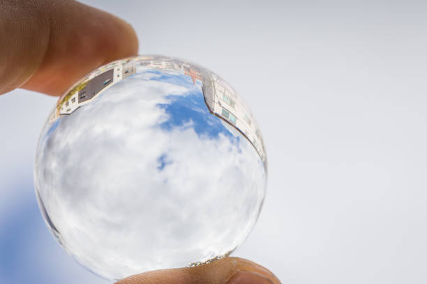 istock The sky reflected in the crystal ball 859186498
