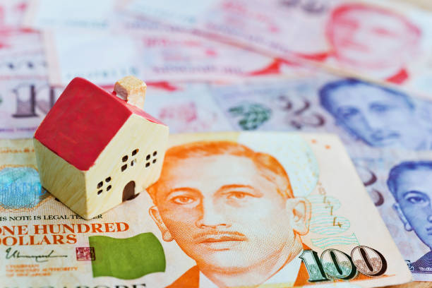 istock Model house is on the Singapore currency 859186874
