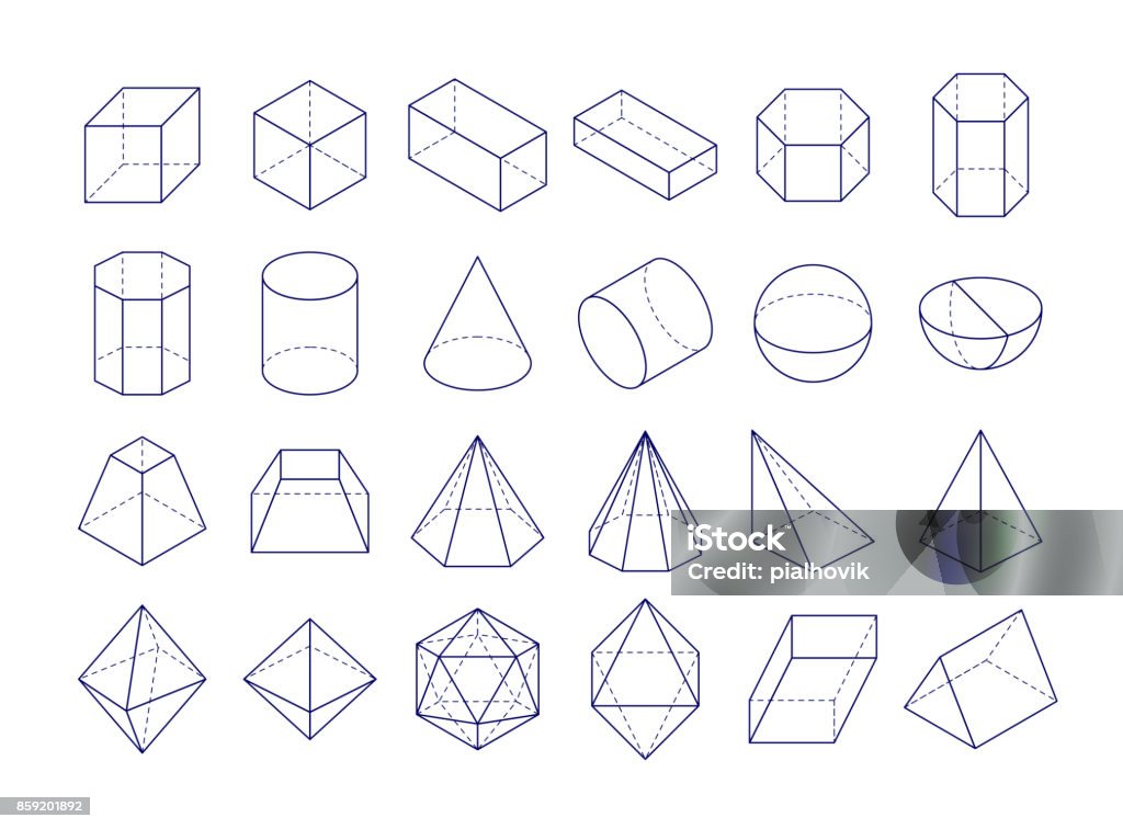 Ilustración de Figuras Geométricas 3d y más Vectores Libres de Derechos de  Cubo - Forma geométrica - Cubo - Forma geométrica, Tridimensional, Forma -  iStock