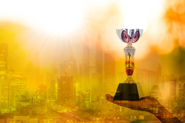 istock Champion trophy winner award cup 859214168
