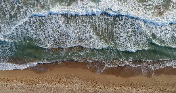 istock Aerial photo of empty beach 859219848