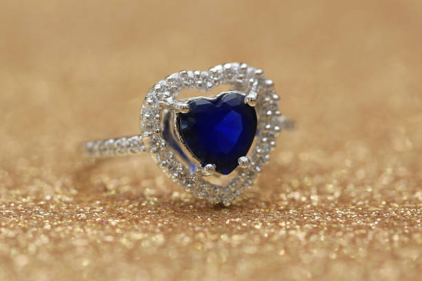 istock ring blue gemstone heart,Love Valentine day 859220342