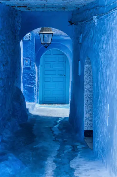 The beautiful blue medina of Chefchaouen in Morocco.