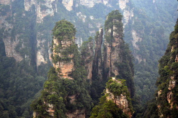istock Rock formations around Wulingyuan Scenic Area. What a dramatic landscape! 859236520