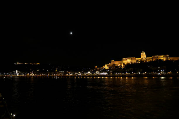 Danube and Budapest Historical Museum Castle Museum at the night.