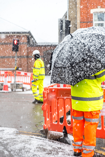 Snow covers England streets during short winter