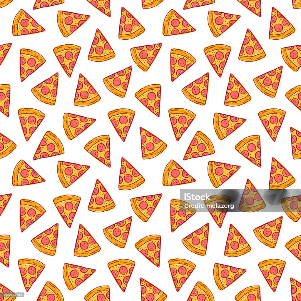 tranches de pizza sans soudure - clipart vectoriel de Pizza libre de droits