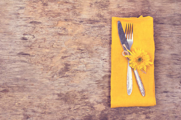 istock Fork, knife, napkin, cutlery. 859254950