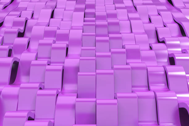 istock Abstract 3D rendering of violet sine waves 859268872