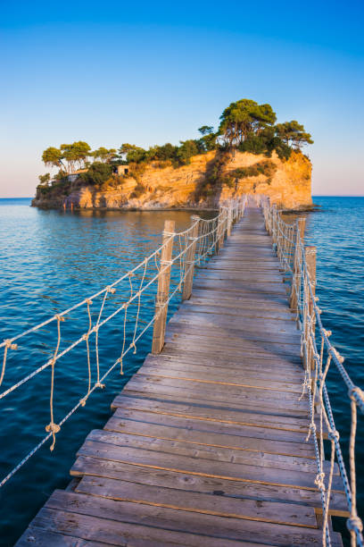 istock Bridge to a small island on Zakynthos in Greece 859270886