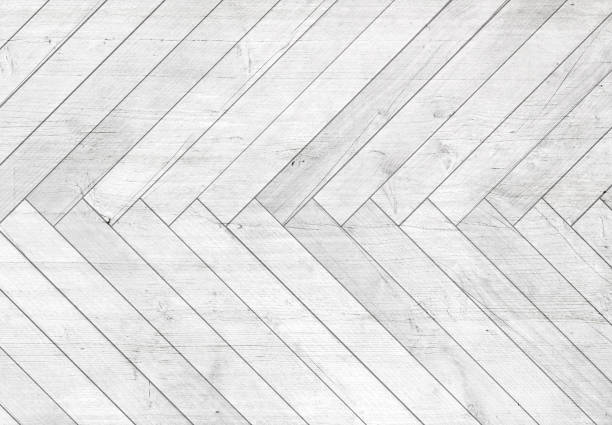 istock Natural gray wooden parquet herringbone. Wood texture. 859277230