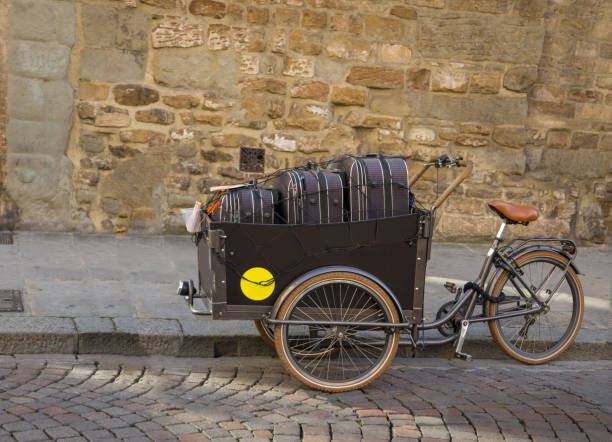 istock Carrying tricycle bike 859278030