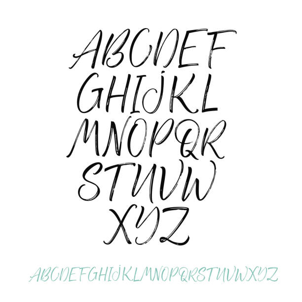 alfabet ręczny wektorowy. - 3381 stock illustrations
