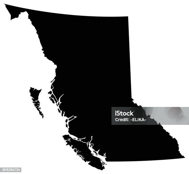 British Columbia Map Stock Illustration - Download Image Now - British Columbia, Map, Victoria - Canada