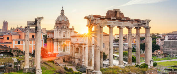 istock Famous Roman Forum in Rome 859288722
